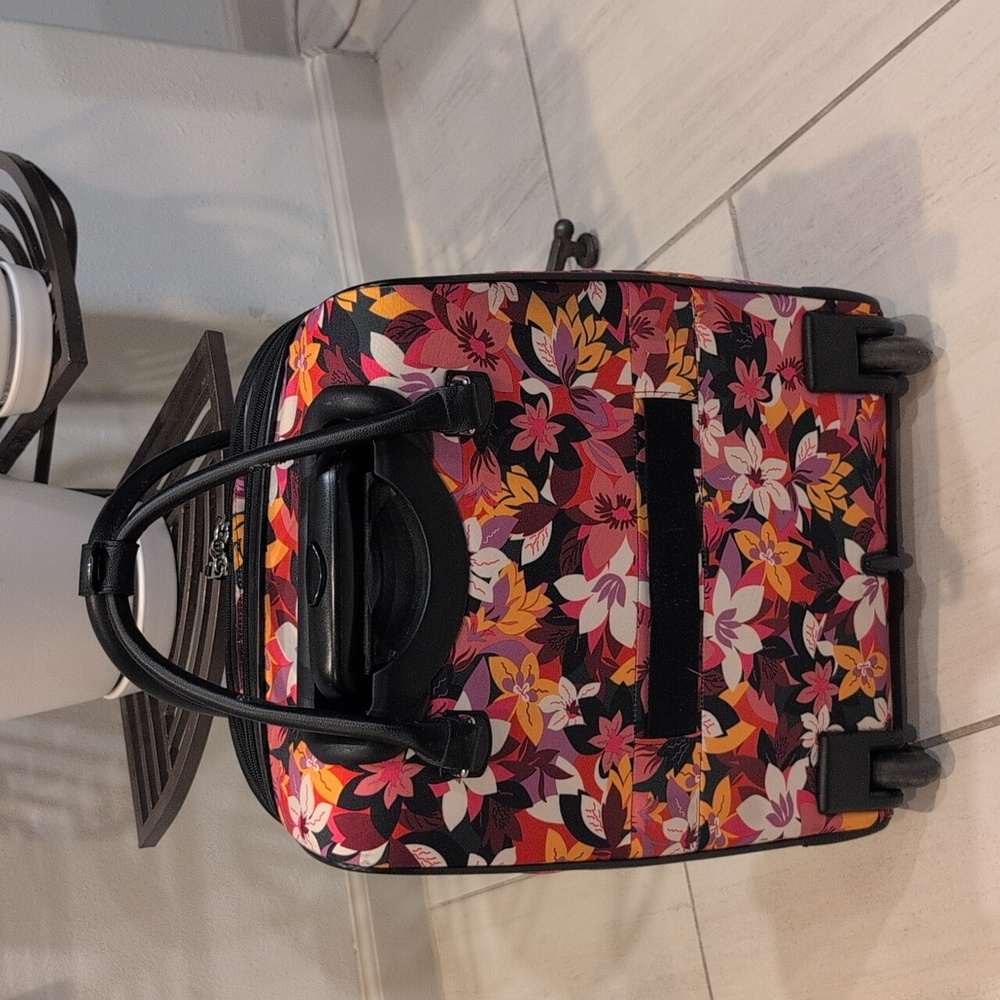 Vera Bradley Rolling Work Bag Rosa Floral - Picture 4 of 17